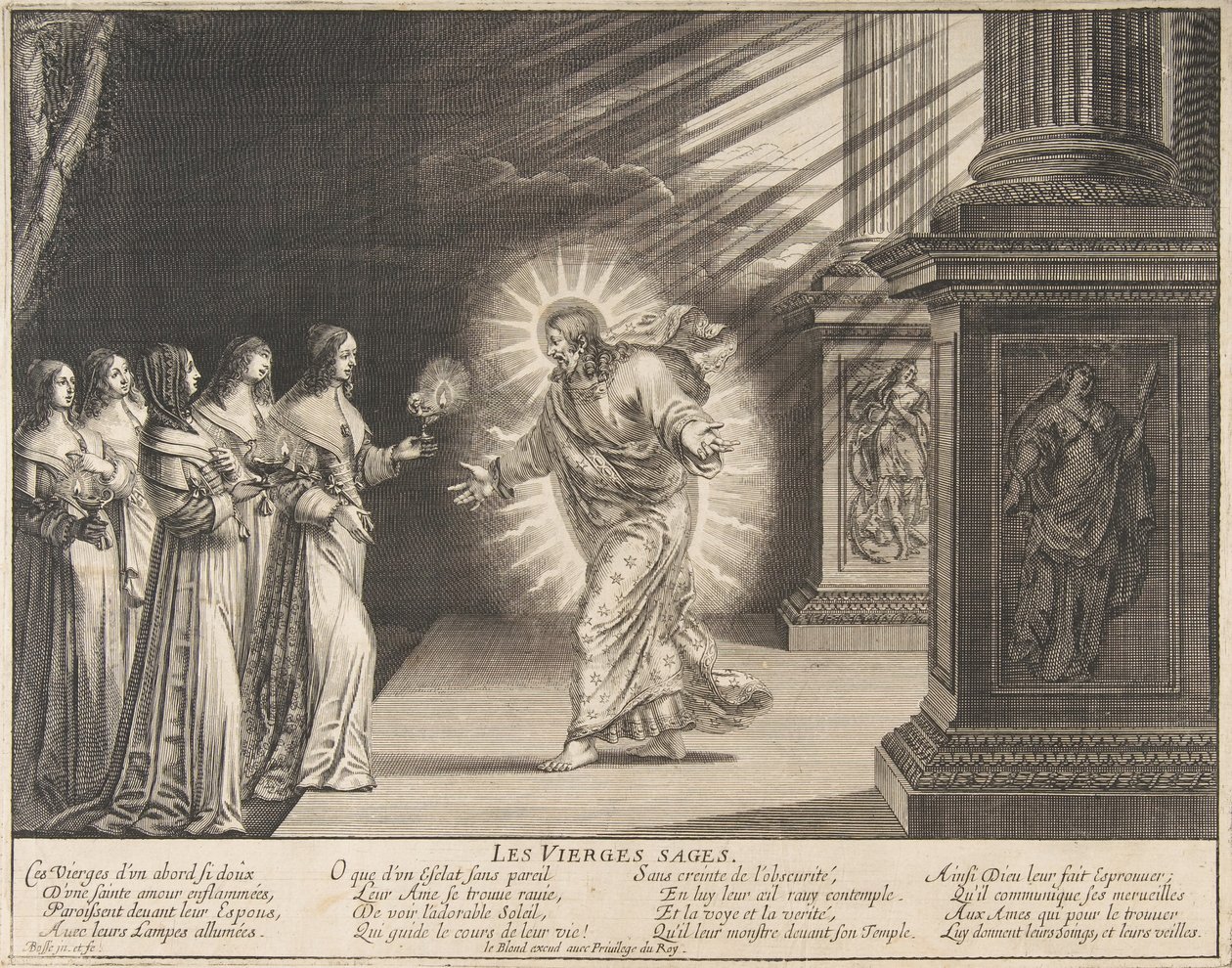 Viisaat neitsyet ennen Kristusta, n. 1635. tekijältä Abraham Bosse