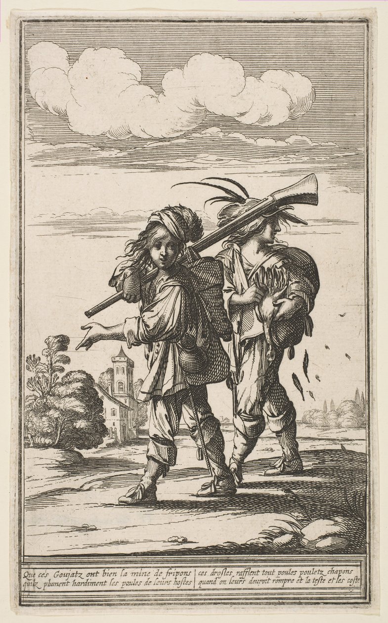 Kaksi marauderia, 1600-luvun puolivälistä loppupuolelle. tekijältä Abraham Bosse