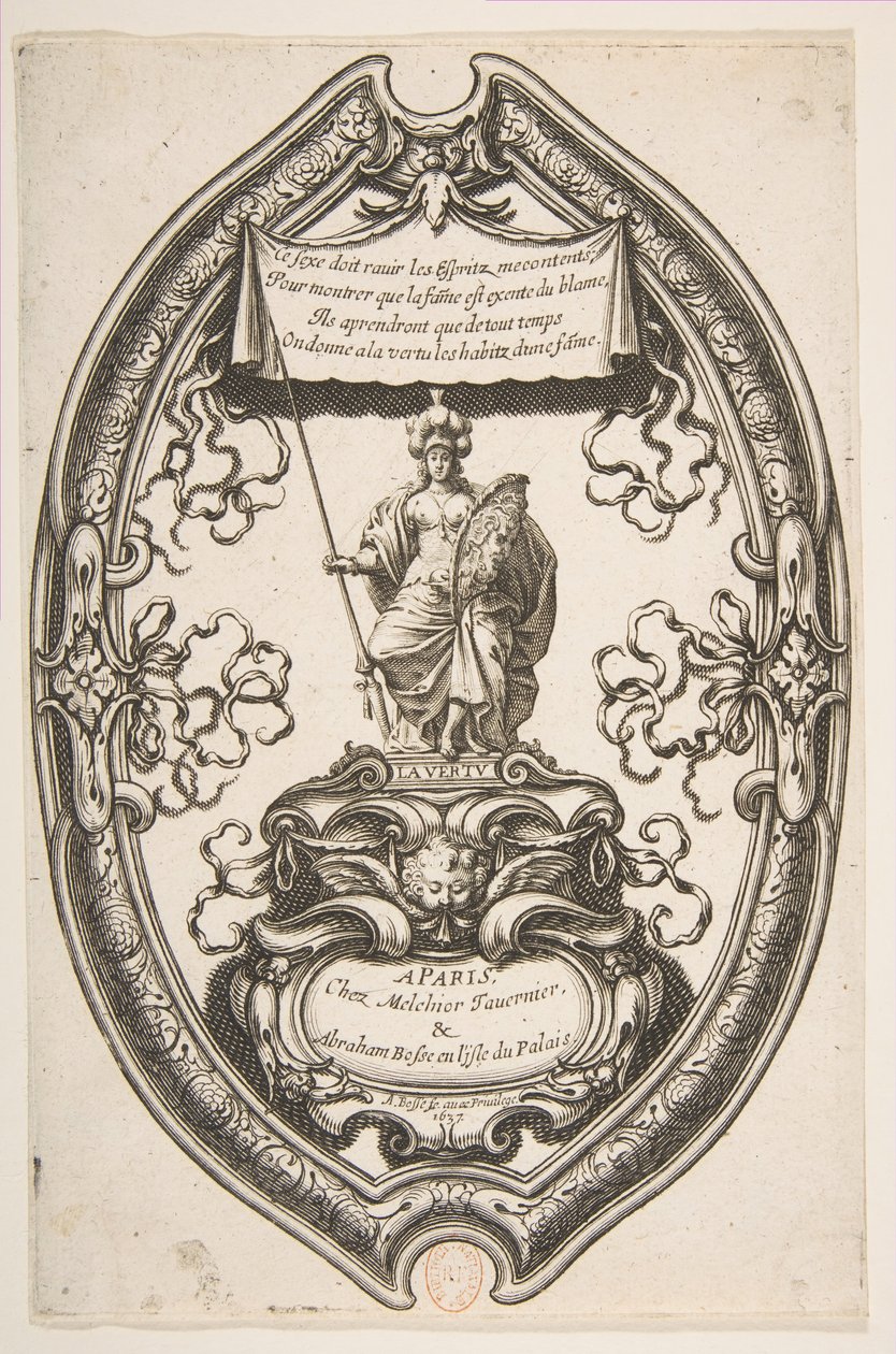 Hyve: Athena, 1637. tekijältä Abraham Bosse