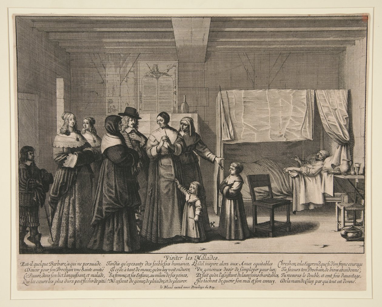 Visiter les Malades, Seven Works of Mercy tekijältä Abraham Bosse