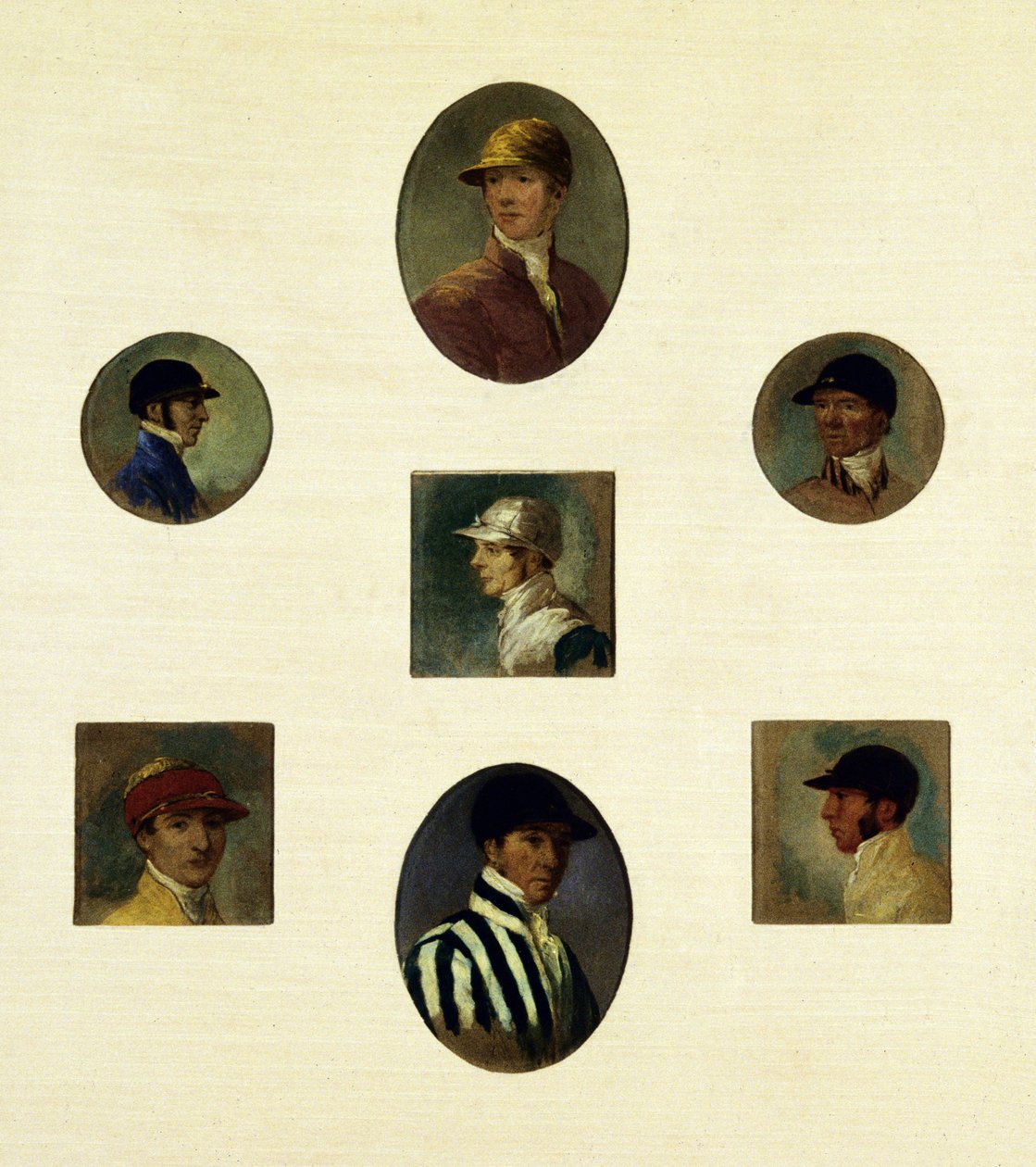 Studies of Jockeys, n. 1830 (öljy kankaalle) tekijältä Abraham Cooper