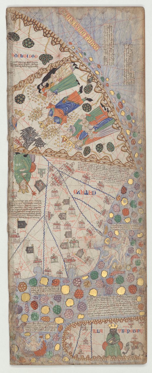 Katalonian atlas, arkki 12, 1375 tekijältä Abraham Cresques