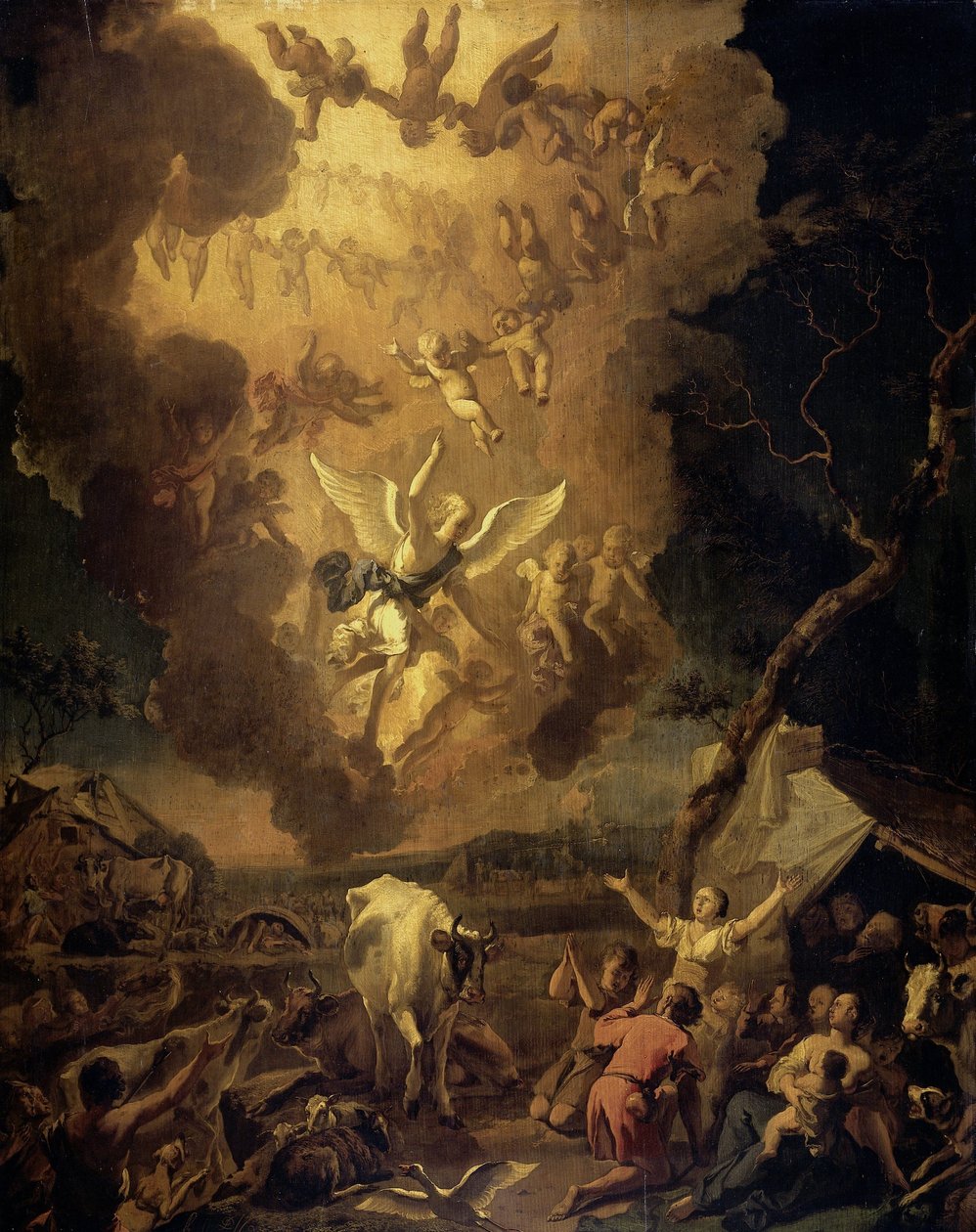 Ilmoitus paimenille tekijältä Abraham Danielsz. Hondius