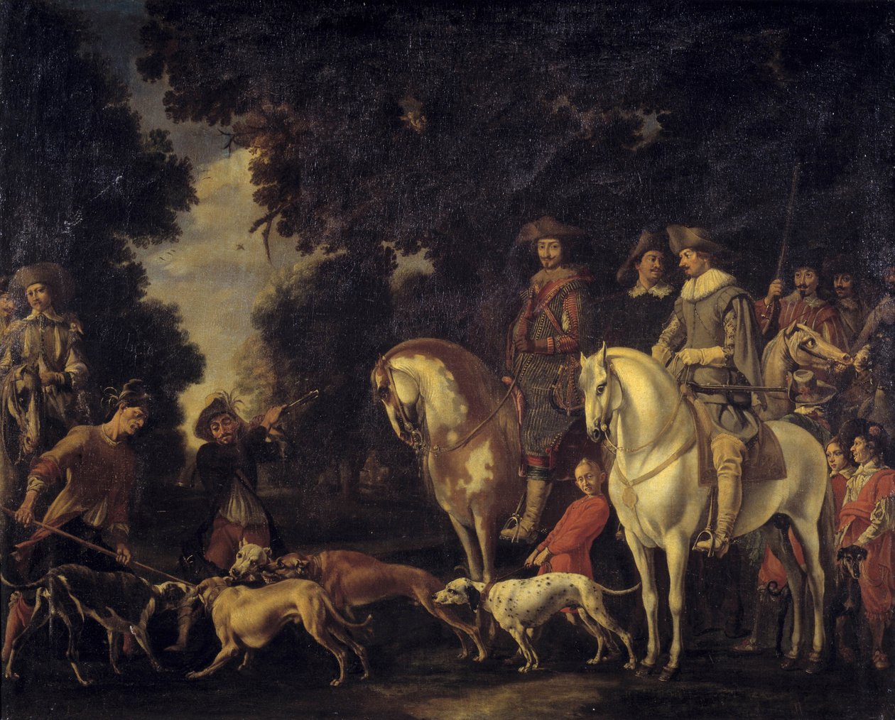 Villisian metsästys. Abraham Hondiuksen (1625-1695) maalaus. tekijältä Abraham Danielsz. Hondius