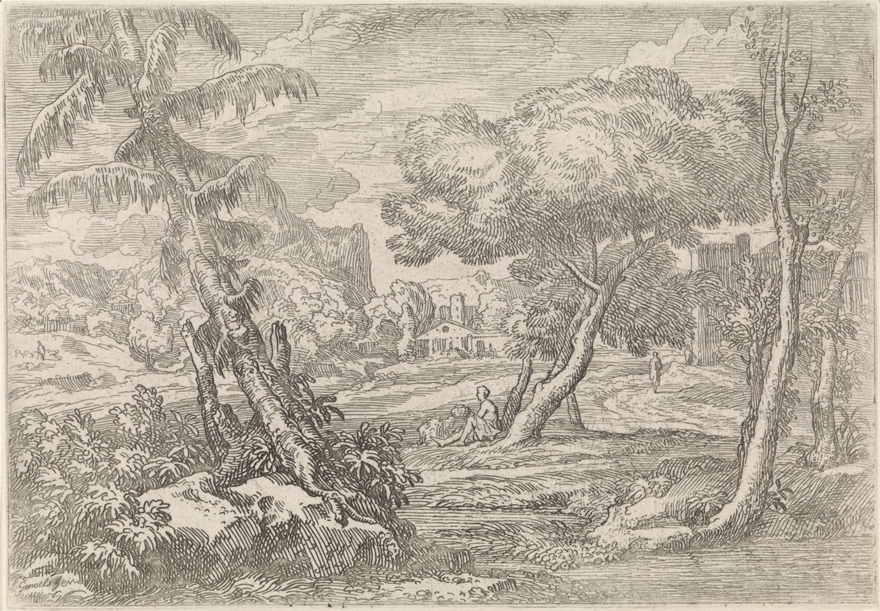 Metsäinen maisema tekijältä Abraham Genoels