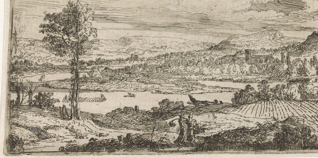Maisema joen kanssa tekijältä Abraham Genoels