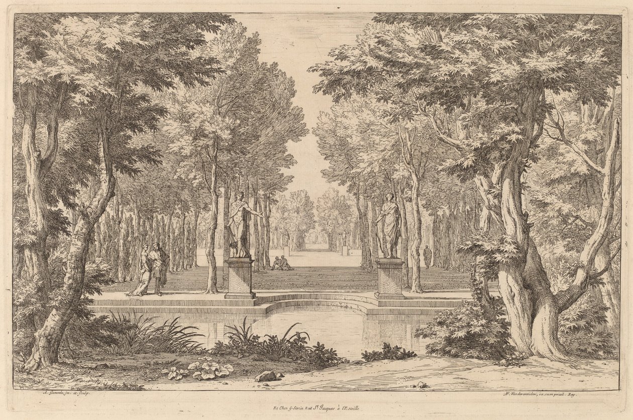 Kaksi patsasta tekijältä Abraham Genoels II after Adam Frans van der Meulen