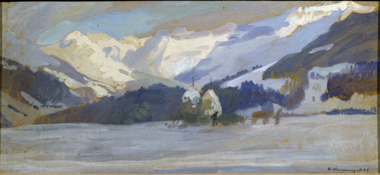 Luminen maisema lähellä Diableretsia tekijältä Abraham Hermanjat
