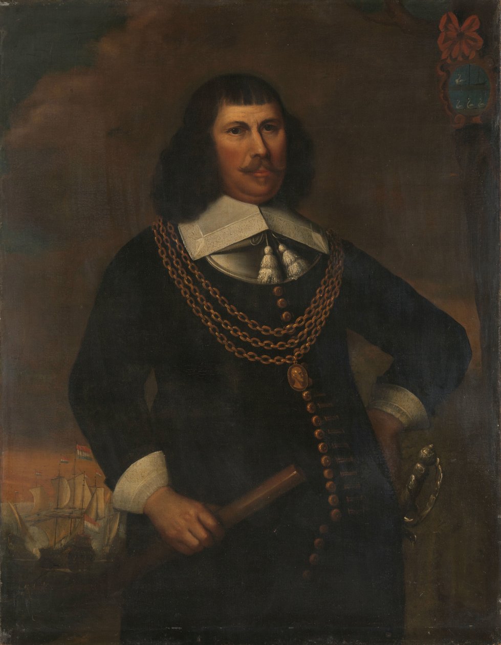 Pieter Florisz (n. 1605-1658), pohjoisen piirin vara-amiraali tekijältä Abraham Liedts (copy after)