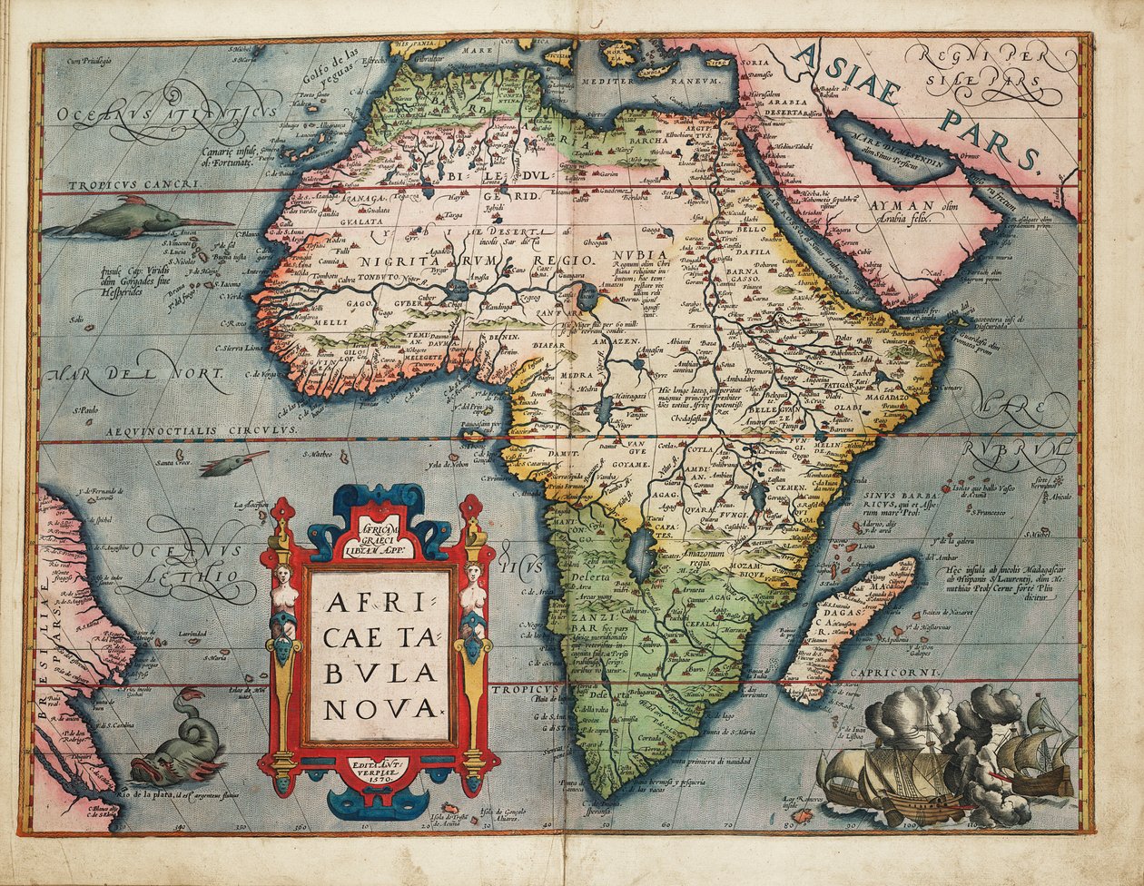 Uusi Afrikan kartta tekijältä Abraham Ortelius