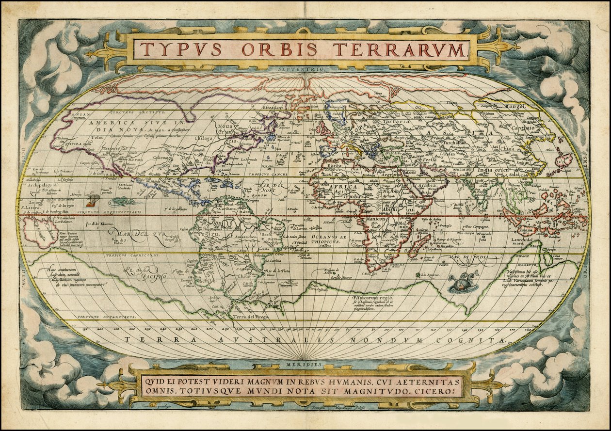 Abraham Ortelius Orbis Terrarum PublicationAntwerpen 1572 tekijältä Abraham Ortelius