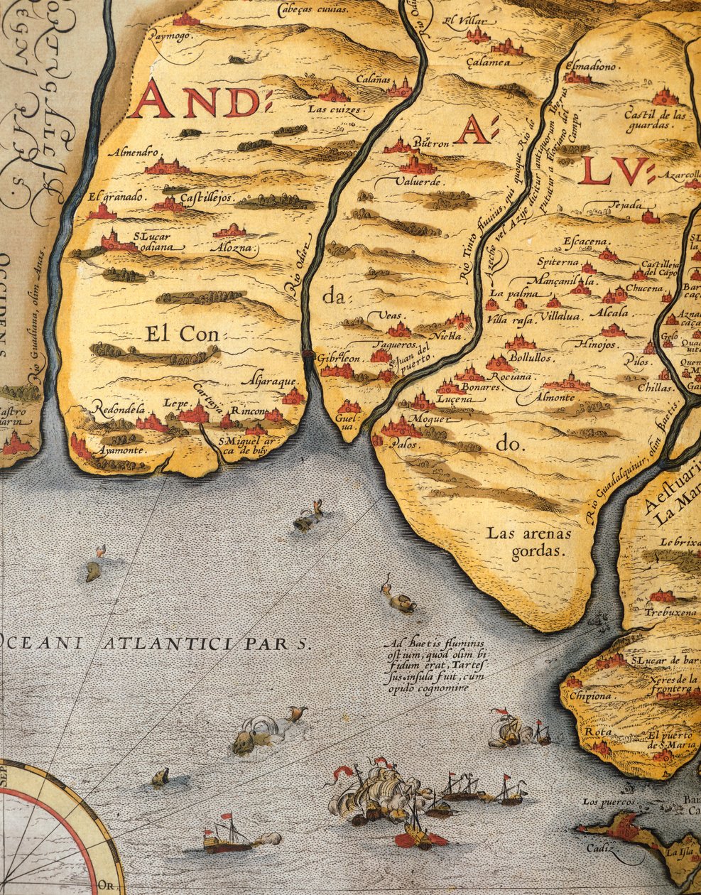 Paloksen satama, kirjoittanut Abraham Ortelius (1528-1598), levy tekijältä Abraham Ortelius