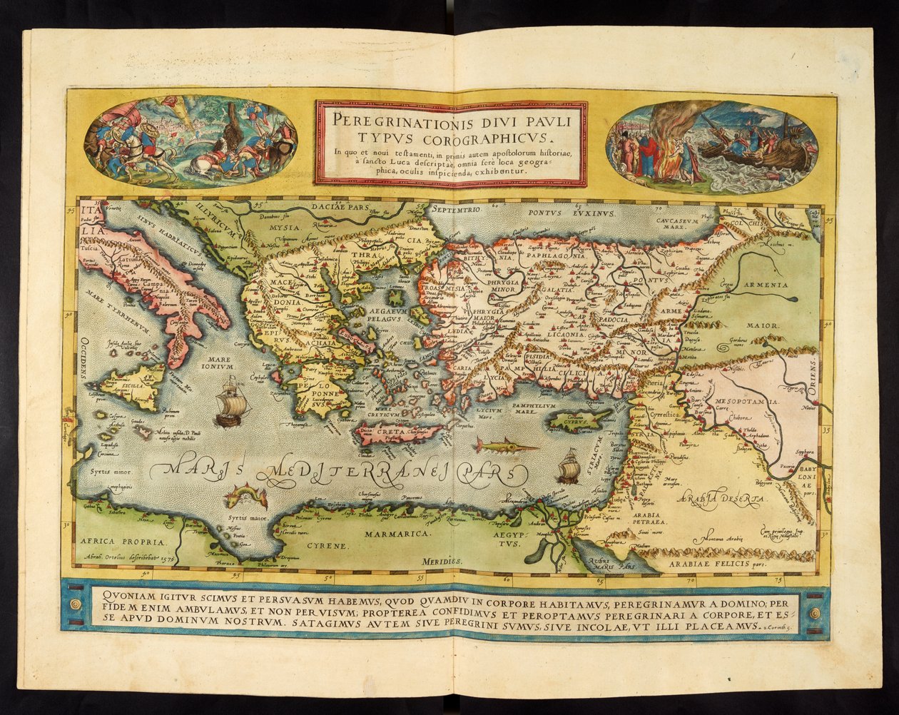 Rooman valtakunnan kartta, Theatrvm Orbis Terrarvm, Abraham Ortelius, Antwerpen tekijältä Abraham Ortelius