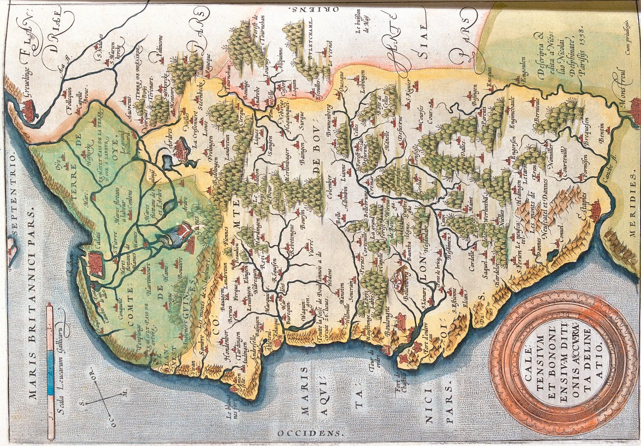Nord-Pas de Calais , Ranska tekijältä Abraham Ortelius
