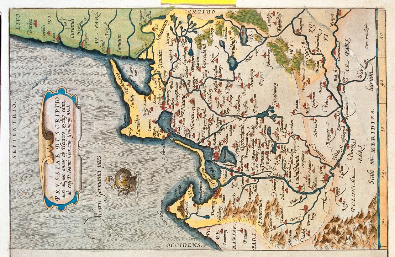 Koillis-Puola, Venäjä, Liettua tekijältä Abraham Ortelius