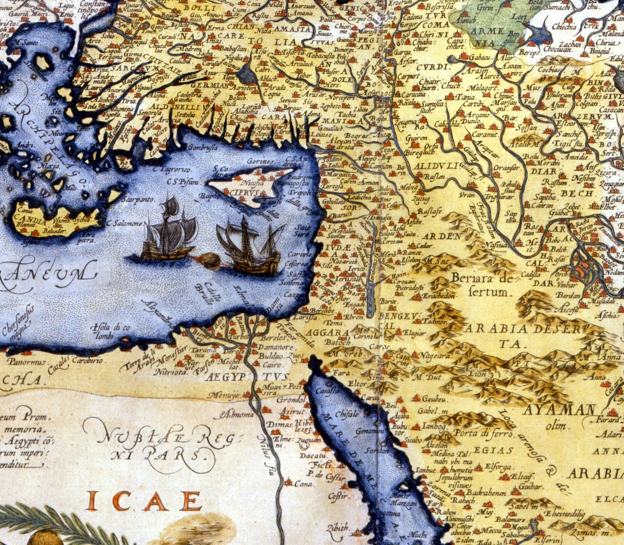 Palestiina ja Egypti Abraham Orteliuksen atlasin jälkeen, Amsterdam tekijältä Abraham Ortelius