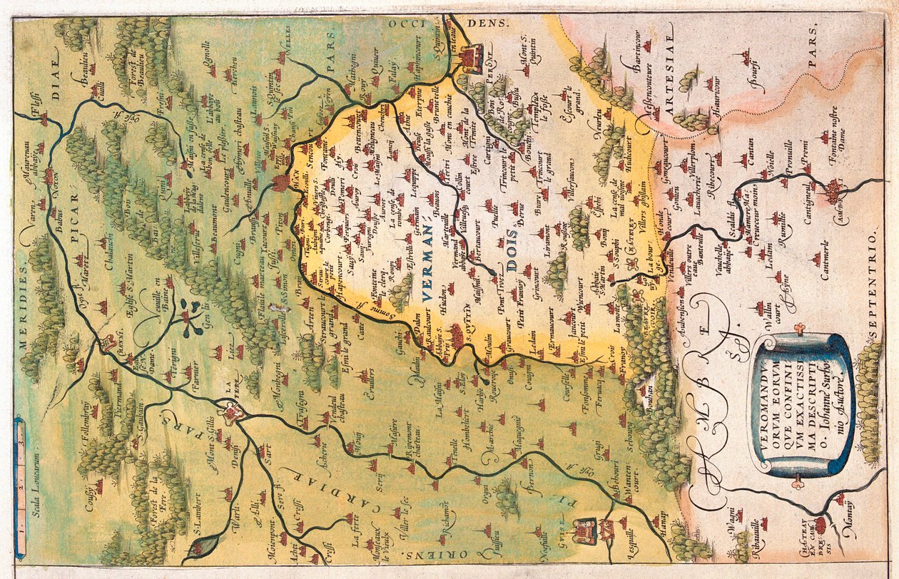 Picardia, Nord-Pas de Calais , Ranska tekijältä Abraham Ortelius