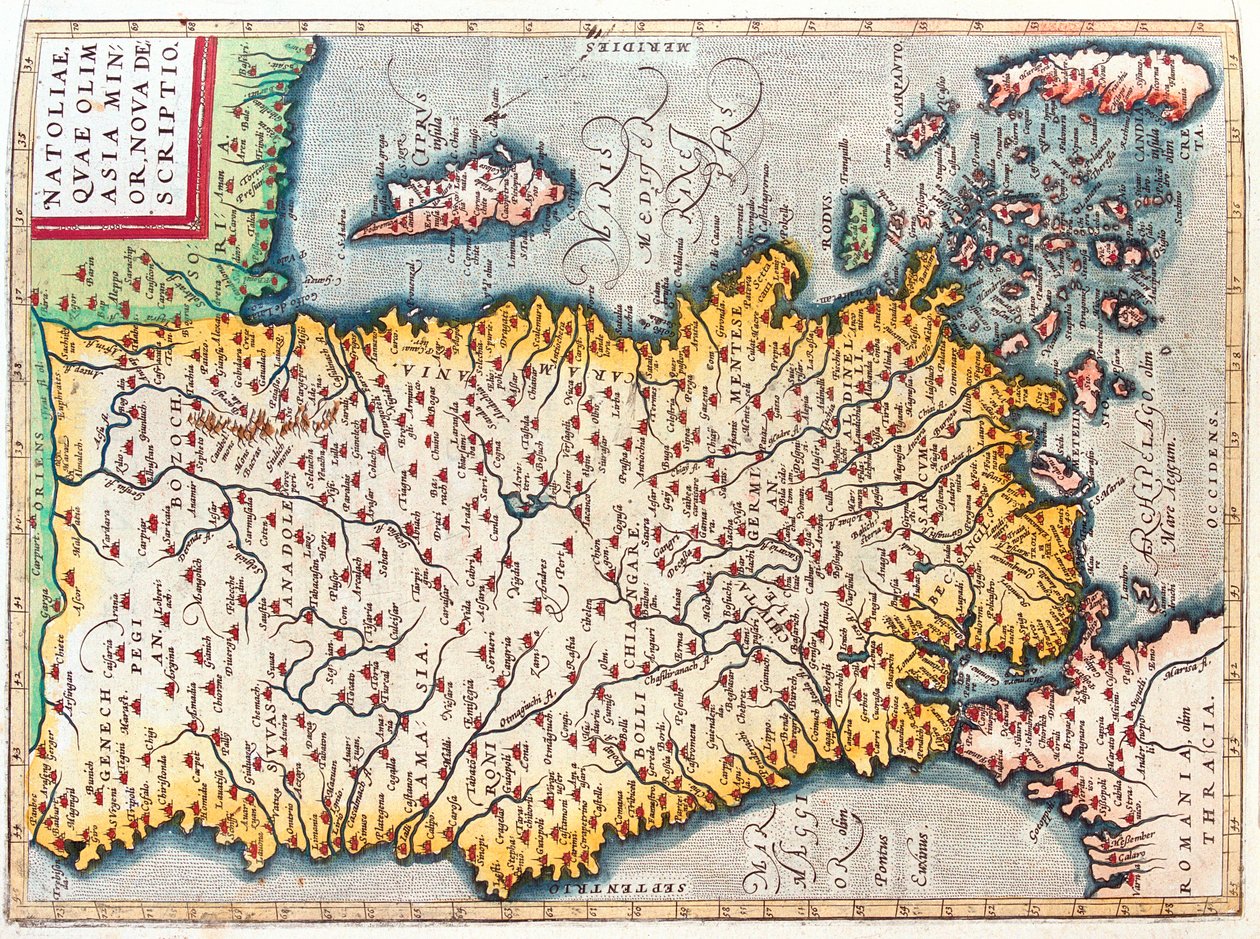 Turkki, Kypros tekijältä Abraham Ortelius