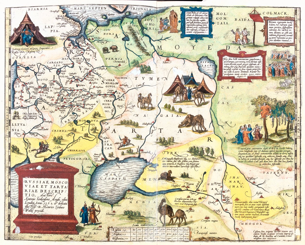 Länsi-Venäjä, Kaakkois-Turkki, Armenia, Azerbaidžan, Pohjois-Iran, Turkmenistan, Uzbekistan, Länsi-Kazakstan. tekijältä Abraham Ortelius