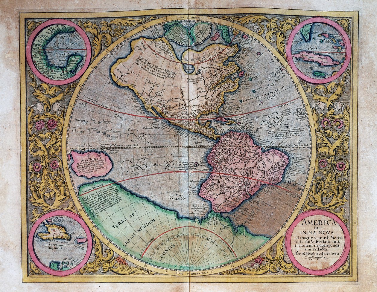 Abraham Orteliuksen (1527-1598) maailmankartta tekijältä Abraham Ortelius