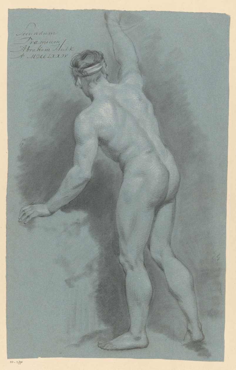 Seisova miesalasti, takaa katsottuna (2. palkinto 1774) tekijältä Abraham Pietersz. Hulk