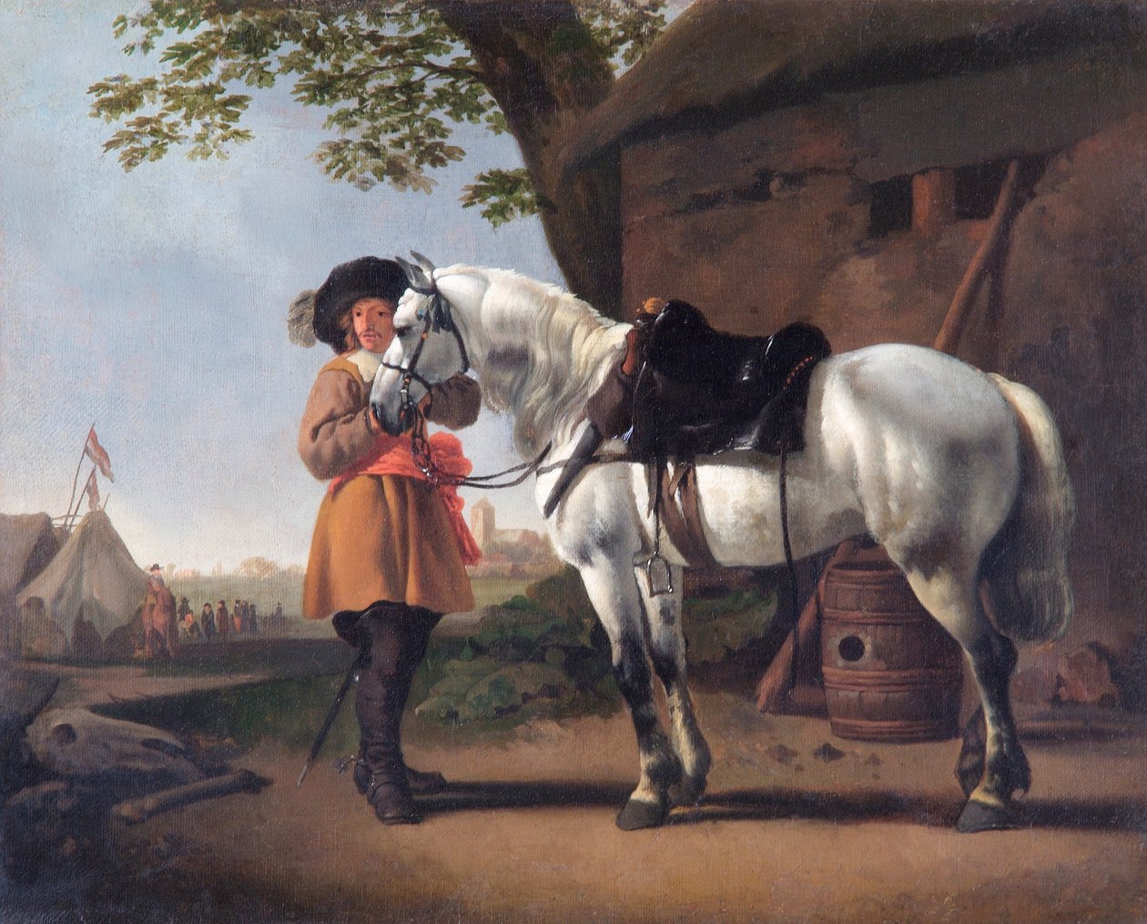 "Kavalieri harmaan hevosen kanssa", 1600-luku tekijältä Abraham Pietersz van Kalraet