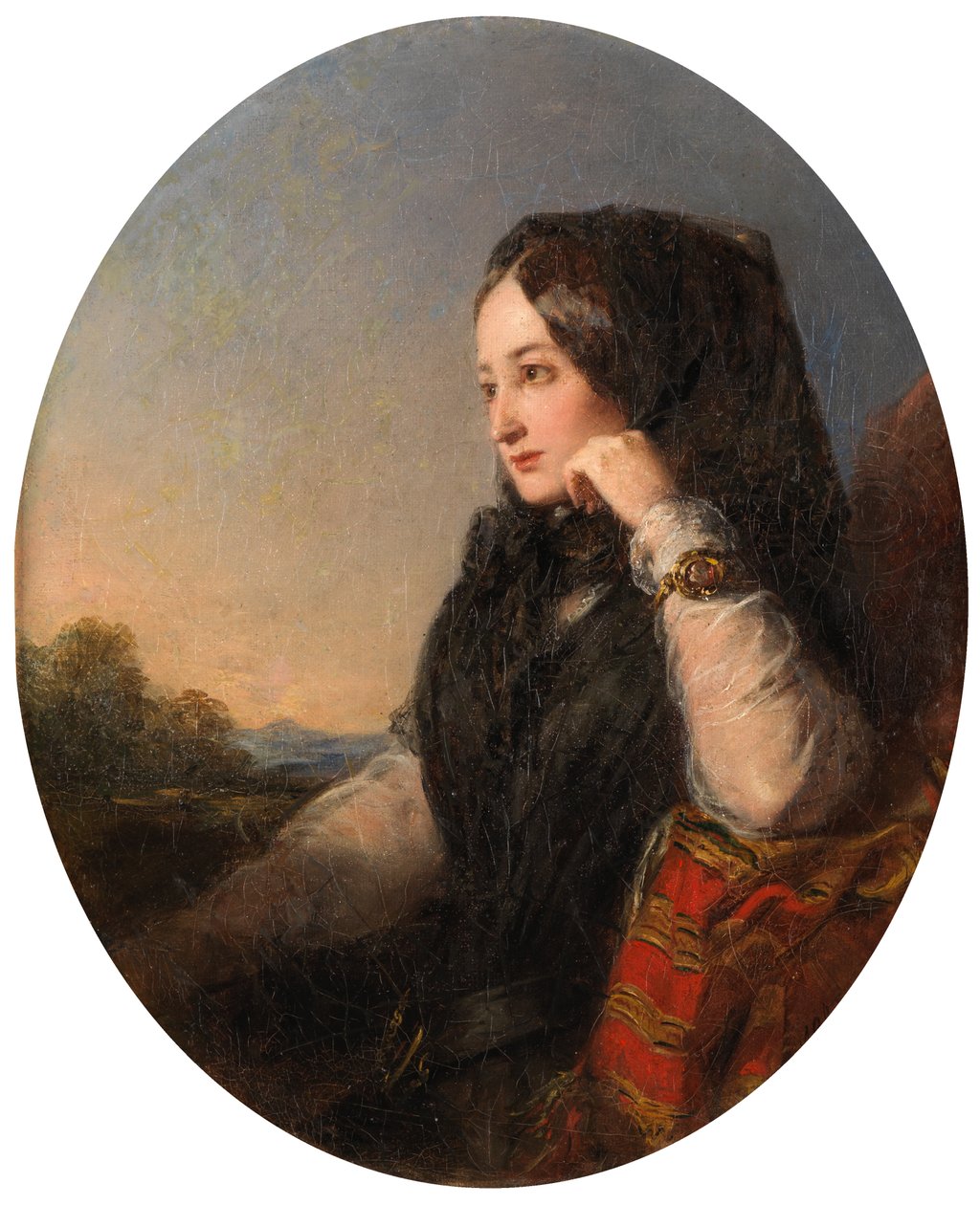 La Tristesse (öljy kankaalle) tekijältä Abraham Solomon