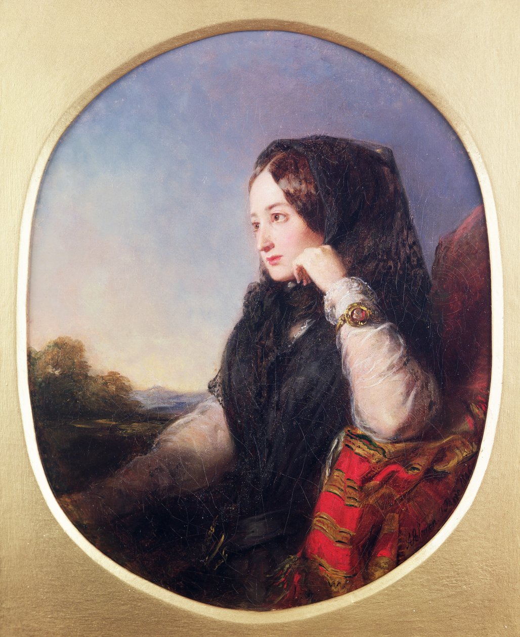 Kreivitär Eugenien (1826-1920) muotokuva, 1846 tekijältä Abraham Solomon