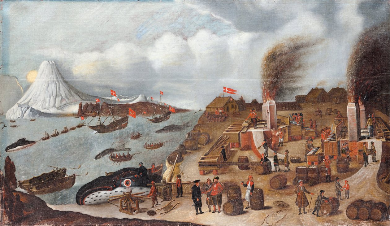 Tanskan valaanpyyntiasema tekijältä Abraham Speeck