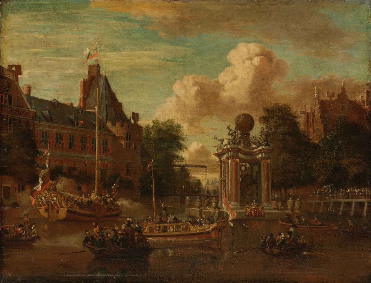 Moskovilaislähetystö vierailee Amsterdamissa 29. elokuuta 1697 tekijältä Abraham Storck