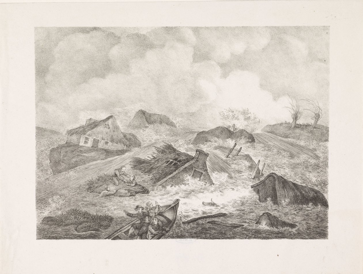 Kamperdijkin läpimurto, 1825 tekijältä Abraham Vinkeles