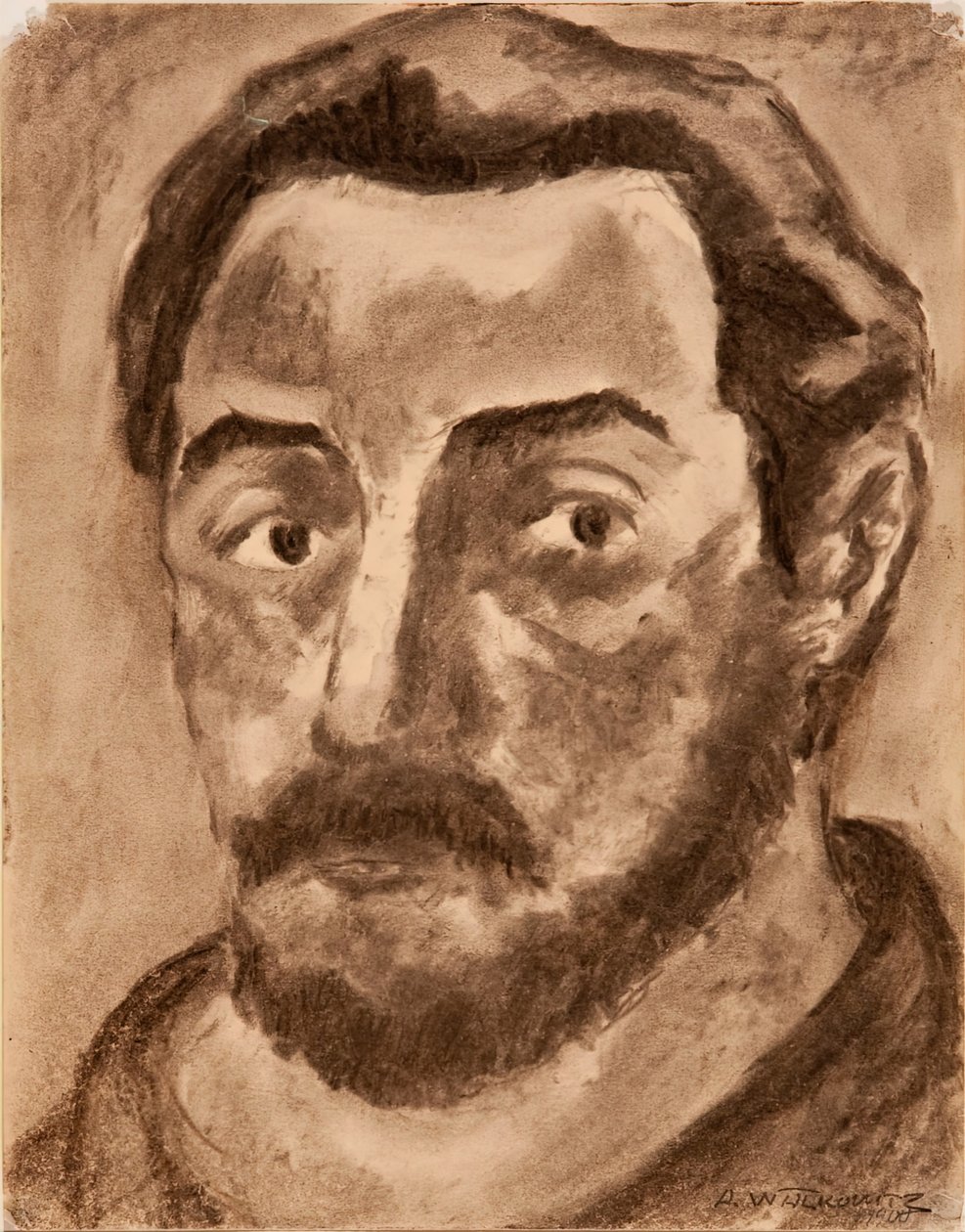 Miehen pää, 1900. tekijältä Abraham Walkowitz