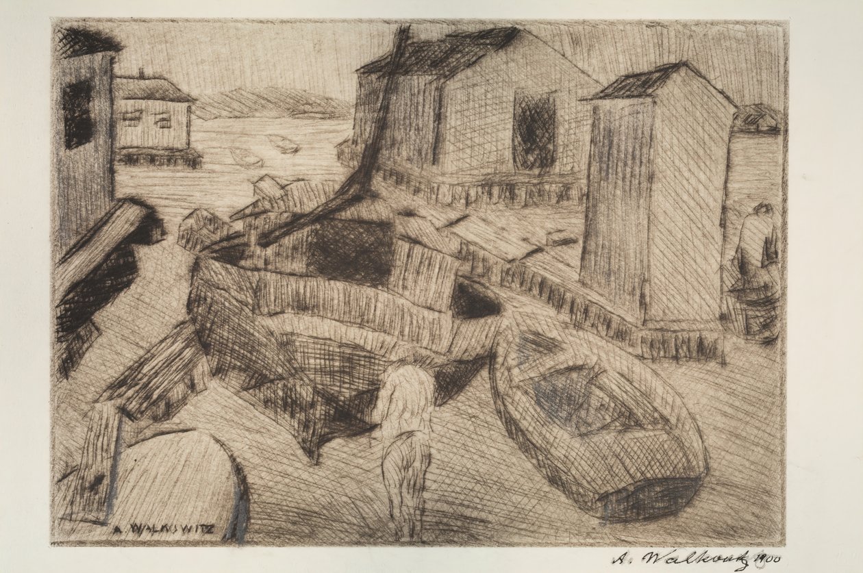 Katukuvaus, rakennus tai muotokuva, 1900. tekijältä Abraham Walkowitz
