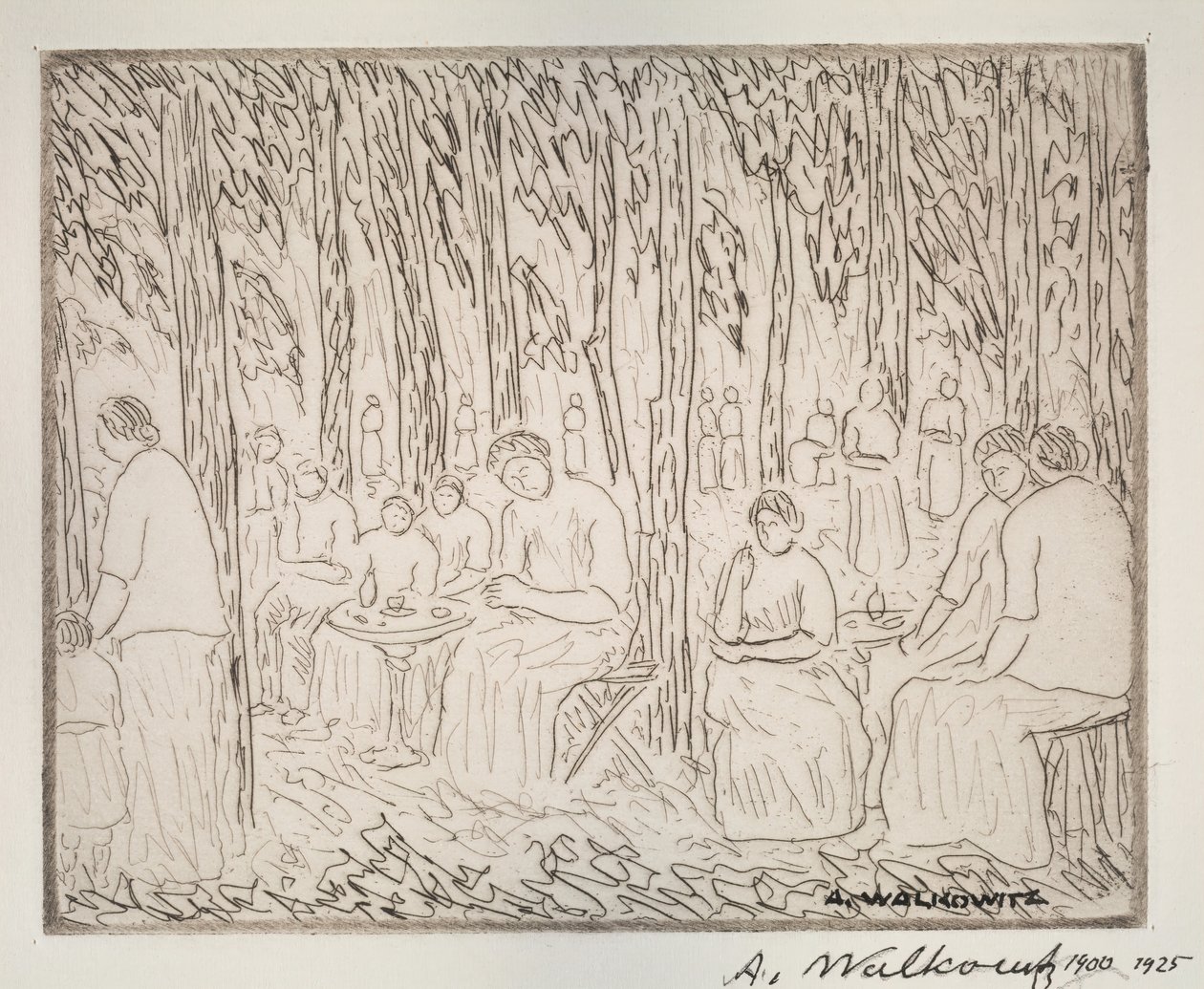 Kahden puun alla, 1900-1925. tekijältä Abraham Walkowitz