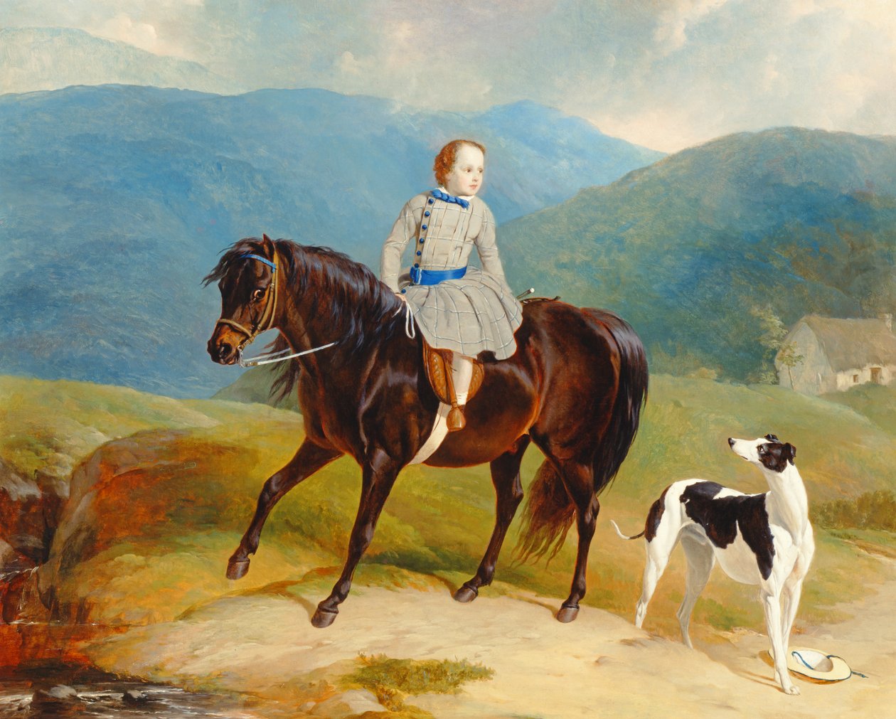 Mestari Edward Coutts Marjoriebanks ponillaan, n. 1851 (öljy kankaalle) tekijältä Abraham and Webster Thomas Cooper