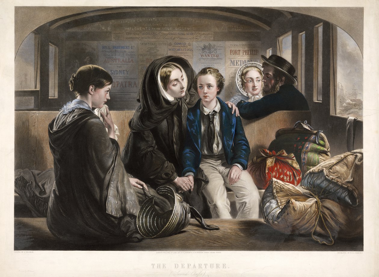 The Departure (toinen luokka), pub. 1857 tekijältä Abraham after Solomon