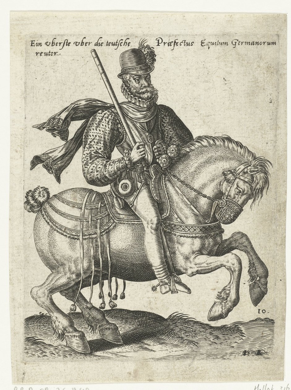 Saksalainen ratsumiehen komentaja tekijältä Abraham de Bruyn (attributed to)