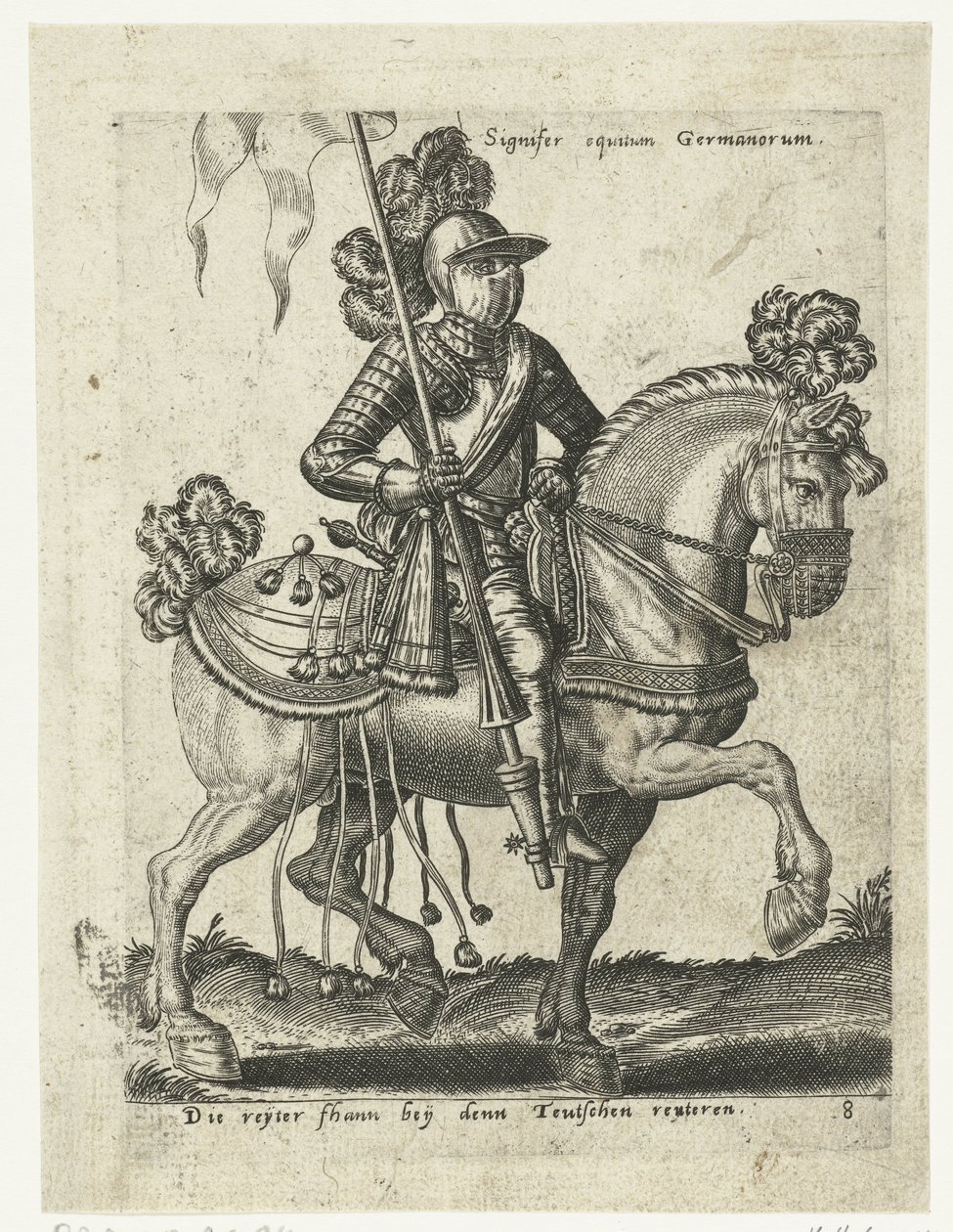 Saksalainen ratsastaja haarniskassa tekijältä Abraham de Bruyn (attributed to)