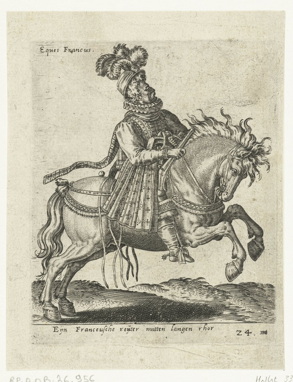 Ranskalainen ratsumies aseella tekijältä Abraham de Bruyn (attributed to)