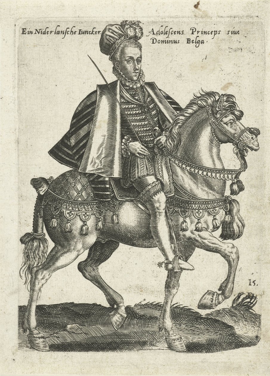 Escuder holandès a cavall tekijältä Abraham de Bruyn (attributed to)