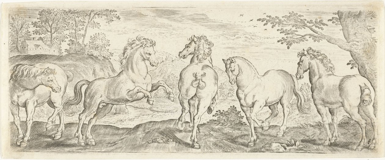 Hevoset Eläimet (sarjan nimi) tekijältä Abraham de Bruyn (possibly)
