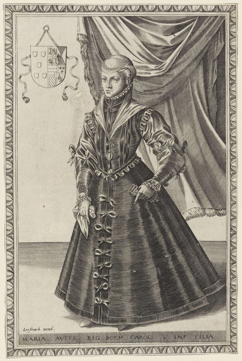 Abraham de Bruyn - Maria Itävallan Maria, Kaarle V:n tytär. tekijältä Abraham de Bruyn