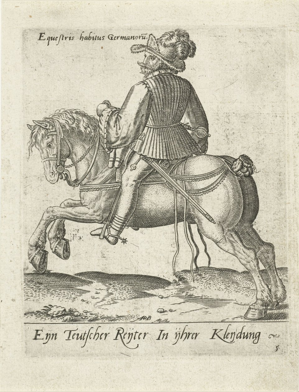 saksalainen ratsastaja tekijältä Abraham de Bruyn