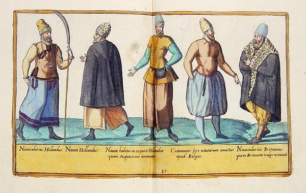 1500-luvun puvut Omnium Poene Gentium Imaginesista, julkaistu Kölnissä tekijältä Abraham de Bruyn