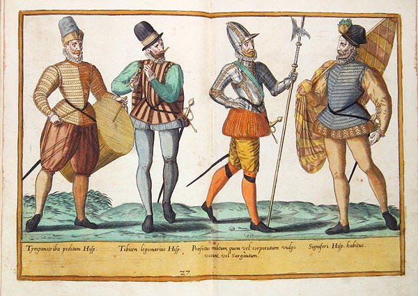 1500-luvun puvut Omnium Poene Gentium Imaginesista, julkaistu Kölnissä tekijältä Abraham de Bruyn