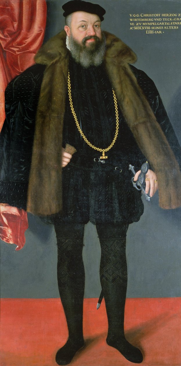 Christoph, Württembergin herttua (1515-68), Württembergin Ulrich I:n poika espanjalaisasussa tekijältä Abraham de Hel