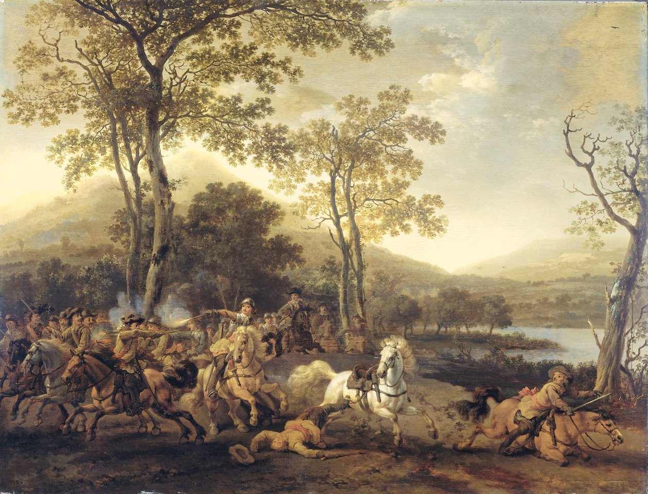 Ratsuväen taistelu tekijältä Abraham van Calraet