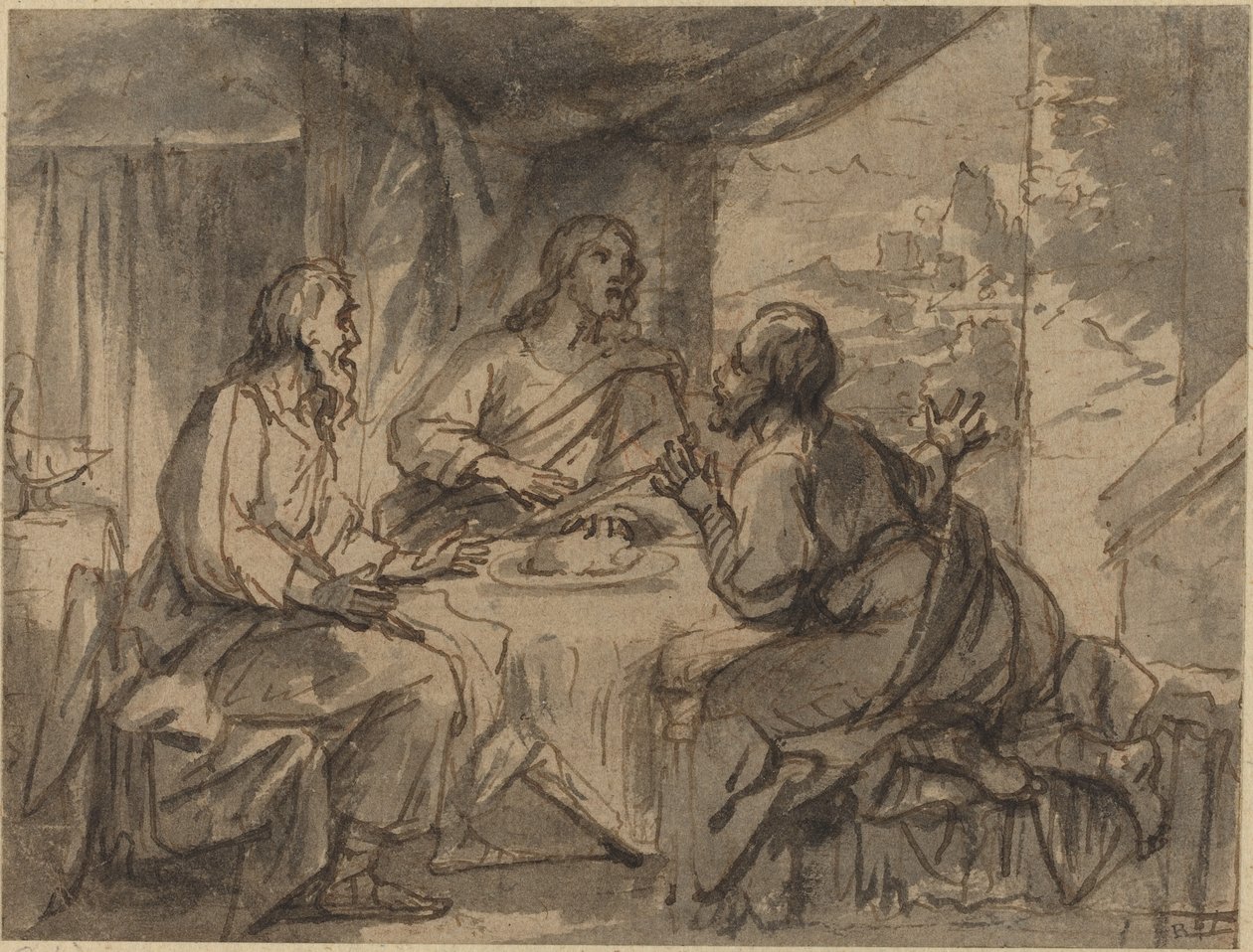 Illallinen Emmauksessa tekijältä Abraham van Diepenbeeck