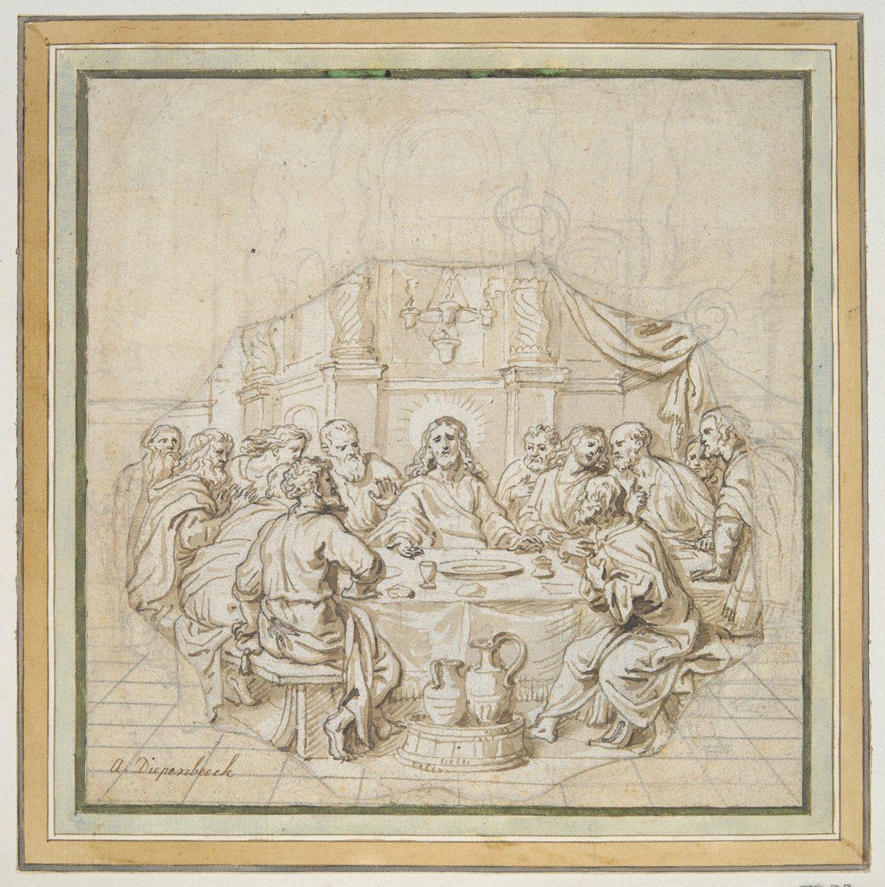 Viimeinen ehtoollinen tekijältä Abraham van Diepenbeeck