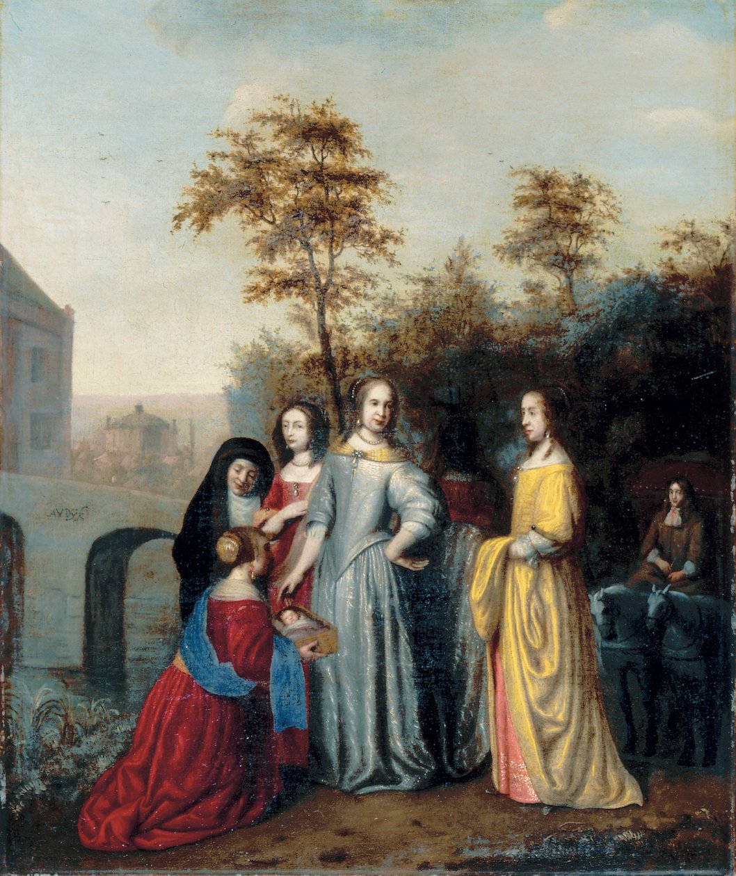 Mooseksen löytö (öljy kankaalle) tekijältä Abraham van Dyck